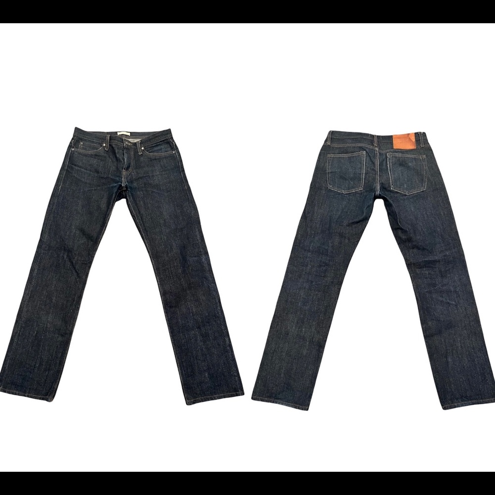 Unbranded Men’s Heavy Weight Selvedge Denim Raw Blue Jeans 32x32 Straight Leg.